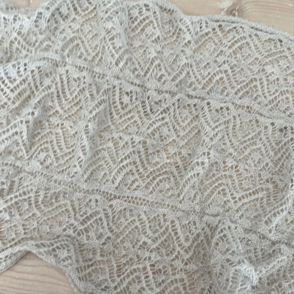Elegant metallic crochet Scarf